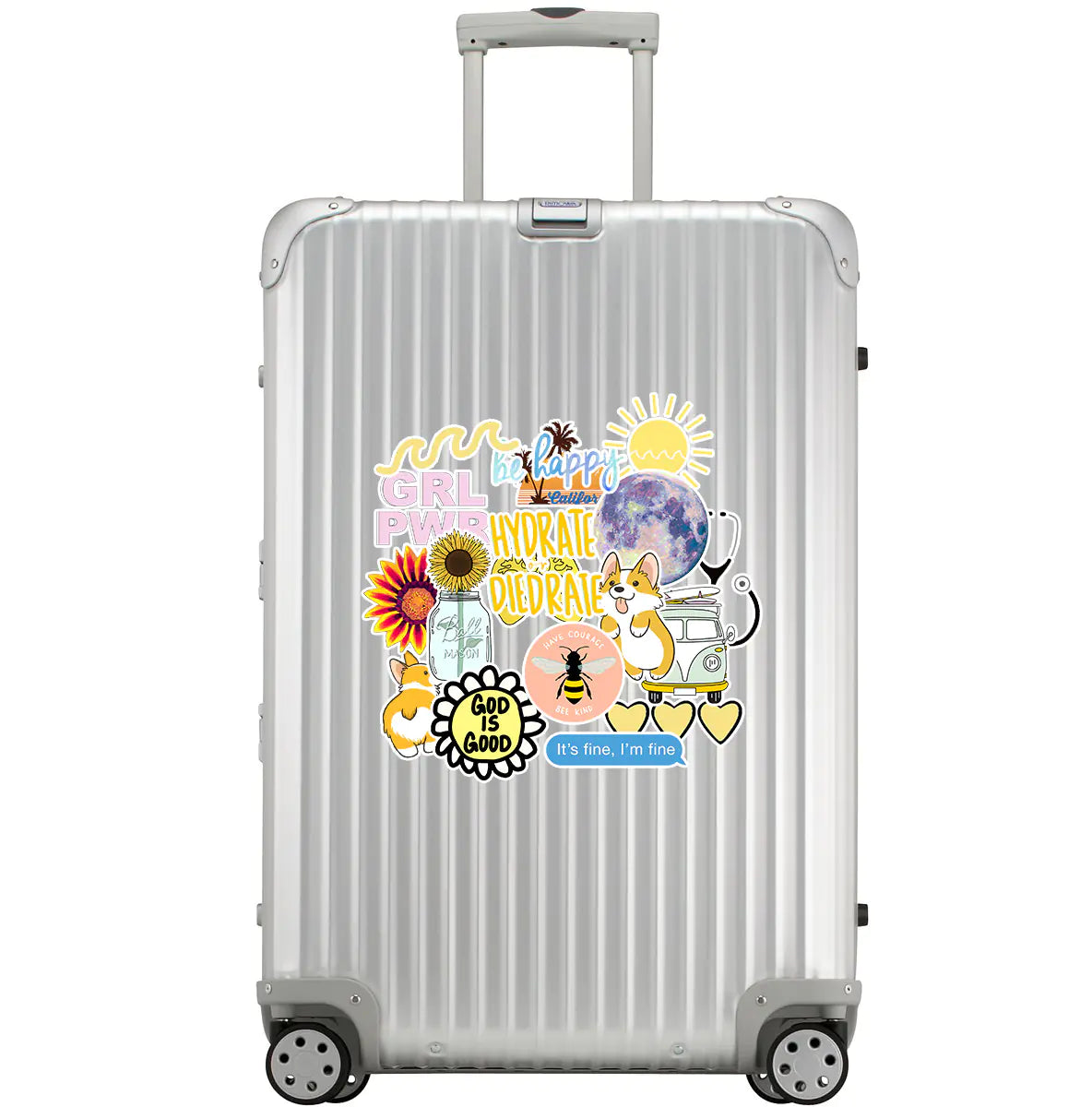 50 Waterproof Travel Luggage Stickers for Suitcases