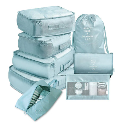 8-Piece Travel Packing Cube Set with Luggage Dividers