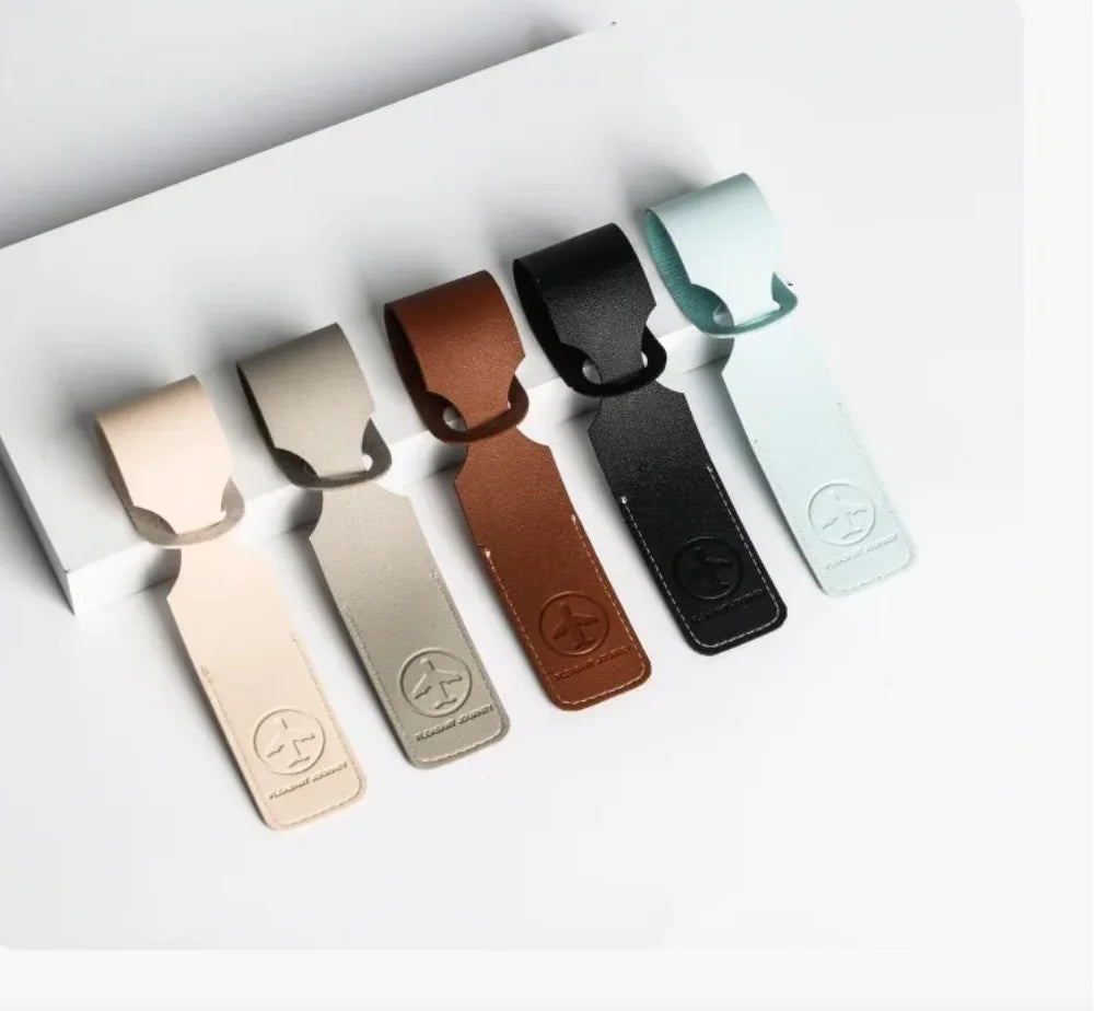 Leather Business Flight Luggage Tag
