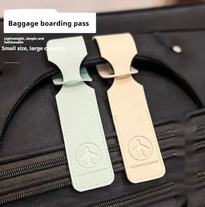 Leather Business Flight Luggage Tag