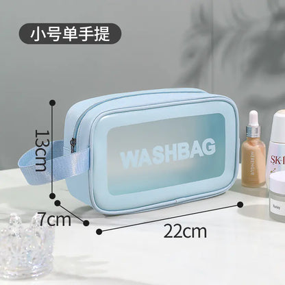Large Capacity Waterproof PU Makeup Bag with Handle